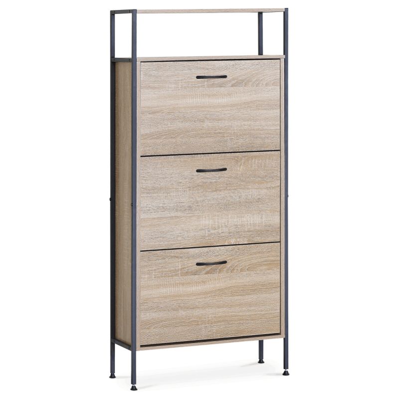 Botník, 63cm, MDF dub, kov, ABO-G1009 OAK