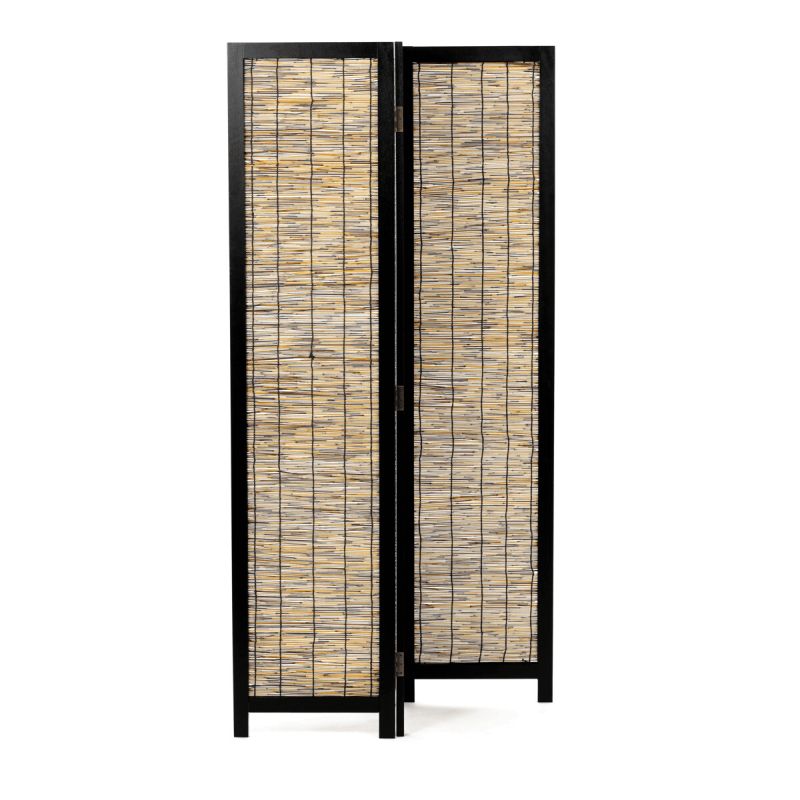 Paraván, 121cm, masív, hnedý, EF-L174 BK