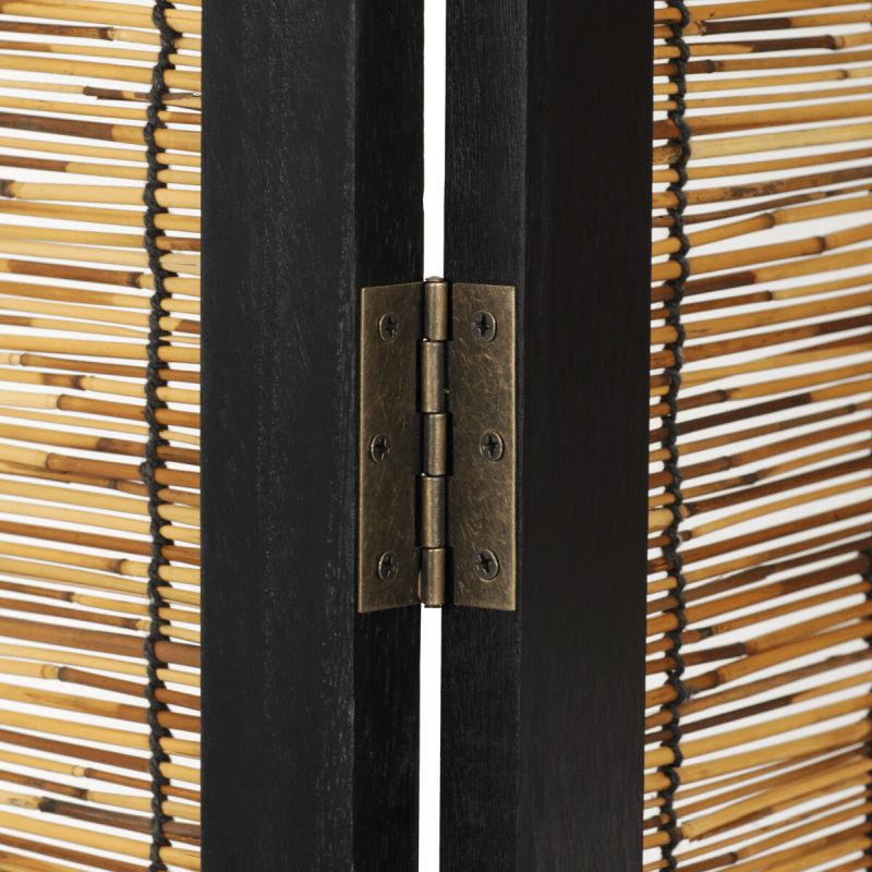 Paraván, 121cm, masív, hnedý, EF-L174 BK