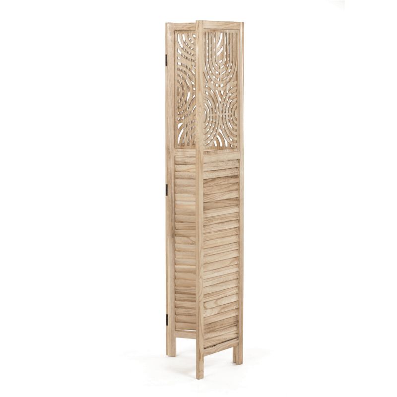 Paraván, 121cm, masív, prírodný, EF-L175 NAT