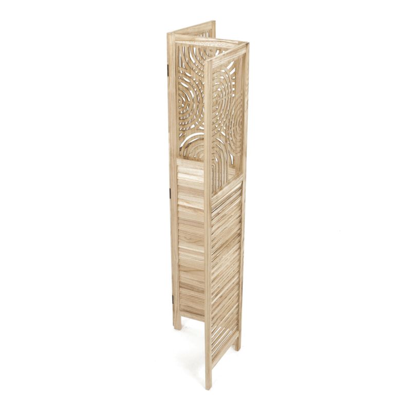 Paraván, 121cm, masív, prírodný, EF-L175 NAT