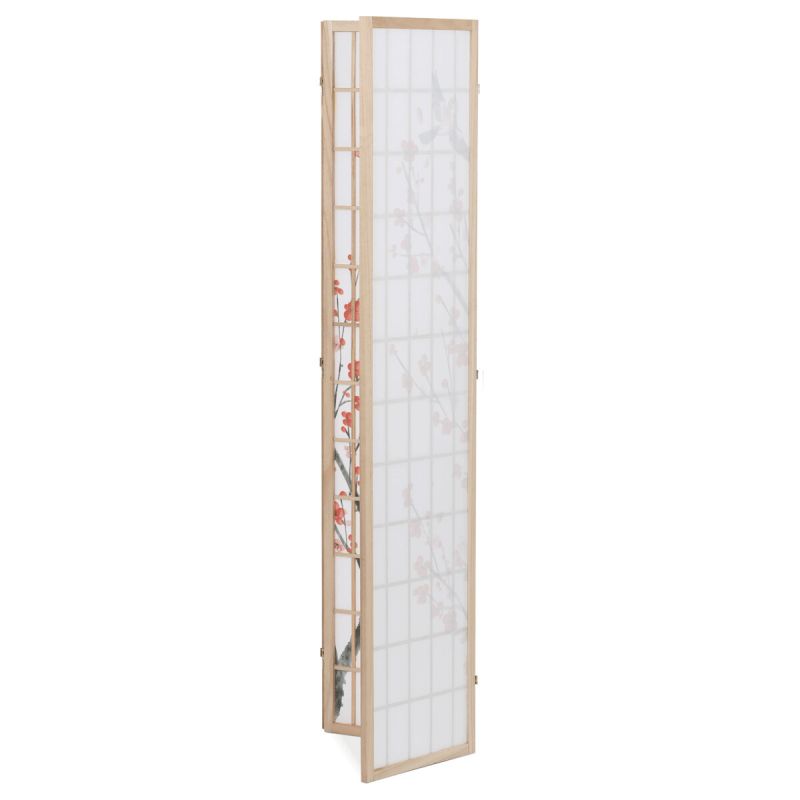 Paraván, 121cm, masív, biely, EF-L185 NAT