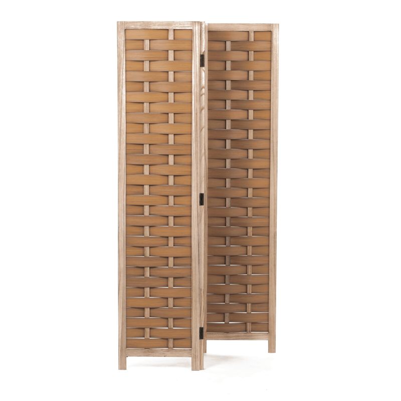 Paraván, 121cm, masív, prírodný, EF-L186 NAT