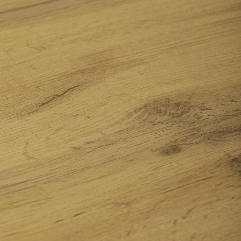 Jedálenský stôl, okrúhly, 100cm, lamino, kov, dub, HT-R5010 OAK