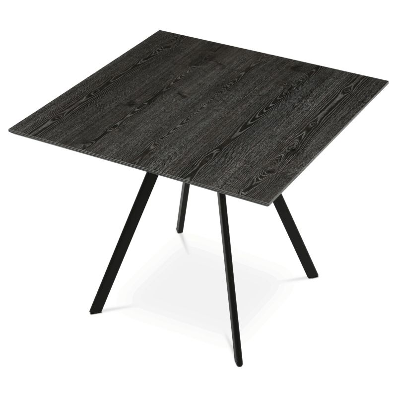 Jedálenský stôl 90x90cm, lamino, kov, sivý dub, HT-R5190 GREY