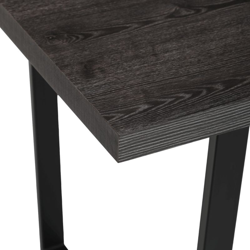 Jedálenský stôl 160x80cm, lamino, kov, sivý dub, HT-R5216 GREY