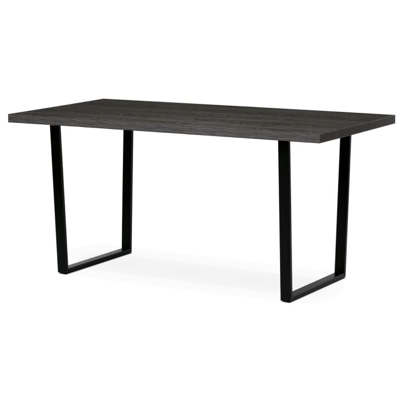 Jedálenský stôl 160x80cm, lamino, kov, sivý dub, HT-R5216 GREY