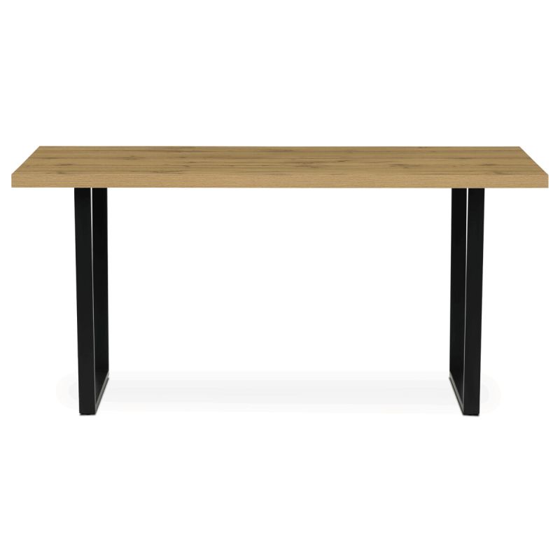 Jedálenský stôl 160x80cm, lamino, kov, dub, HT-R5216 OAK
