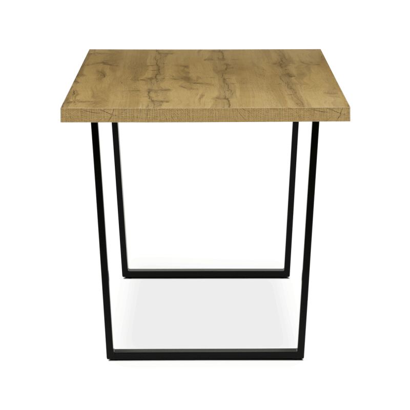 Jedálenský stôl 160x80cm, lamino, kov, dub, HT-R5216 OAK
