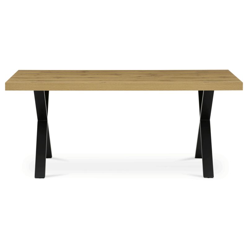 Jedálenský stôl 180x90cm, lamino, kov, dub, HT-R5316 OAK