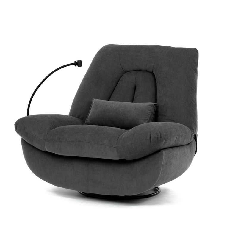 Fotografia produktu: Autronic, Elektrické polohovateľné kreslo sivé otočné, TV-7081 GREY2