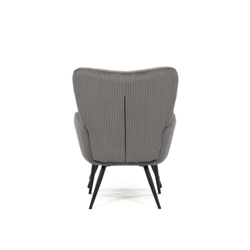 Relaxačné kreslo, sivá, menšestrová, látka, AK-L7285 GREY6