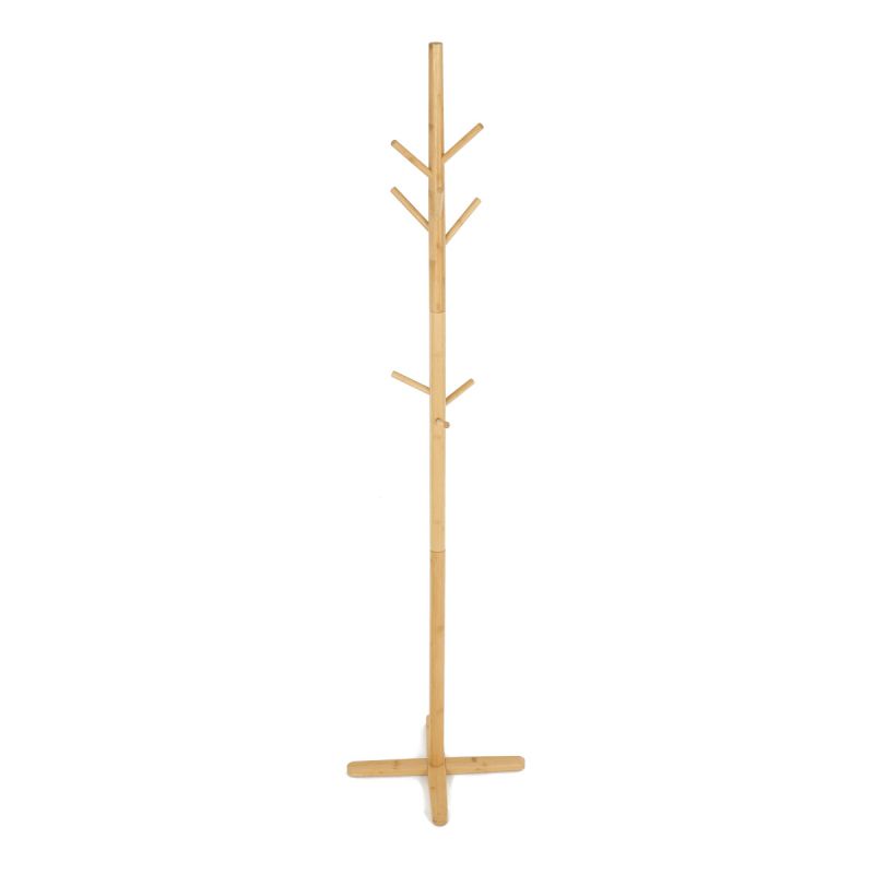 Stojanový vešiak, 180cm, bambus, prírodný, DR-B016 NAT