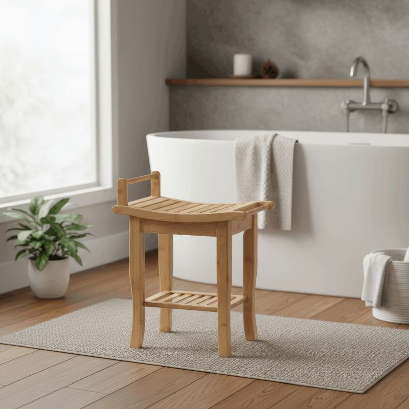 Taburet, 28cm, bambus, prírodný, DR-B063 NAT