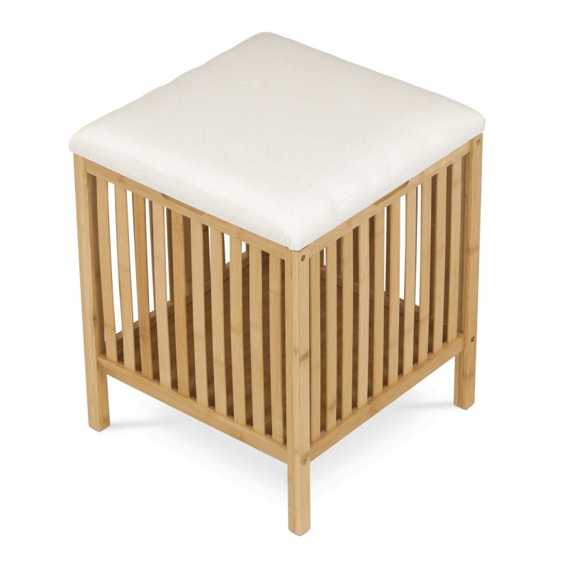 Kôš na bielizeň, 42cm, bambus, prírodný, DR-B066 NAT