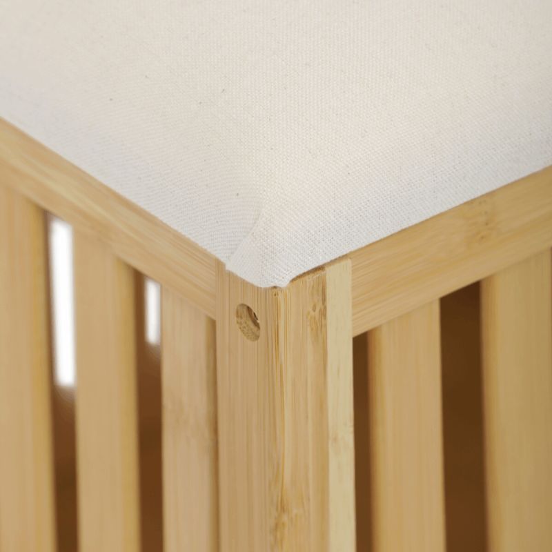 Kôš na bielizeň, 42cm, bambus, prírodný, DR-B066 NAT