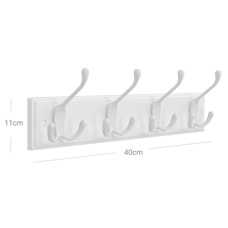 Vešiak, 40cm, drevo, biely, ABP-E1030 WT