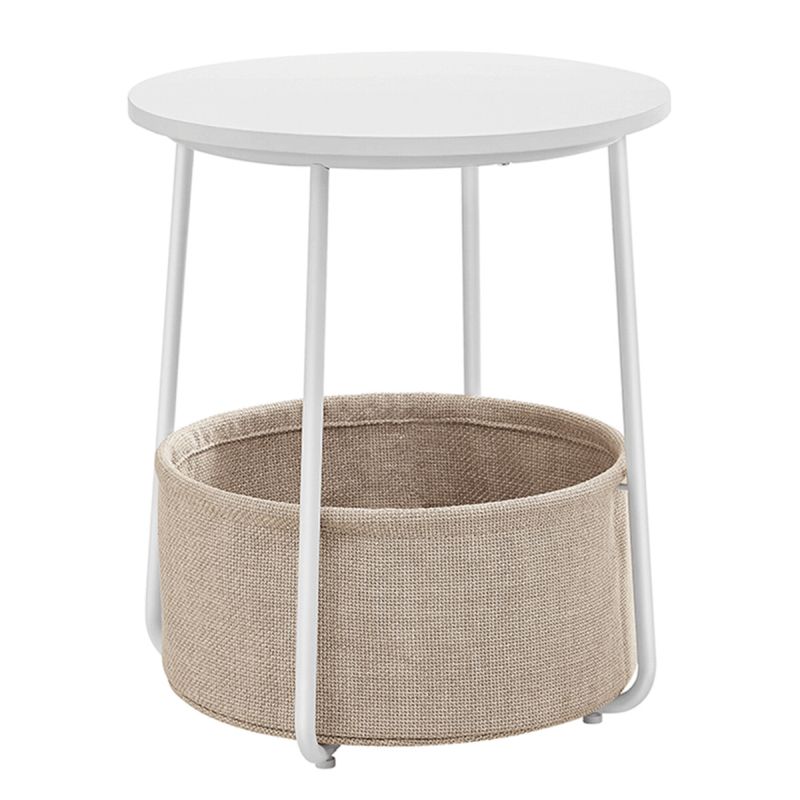Odkladací stolík 45x45cm, MDF biela, AKF-E1023 WT
