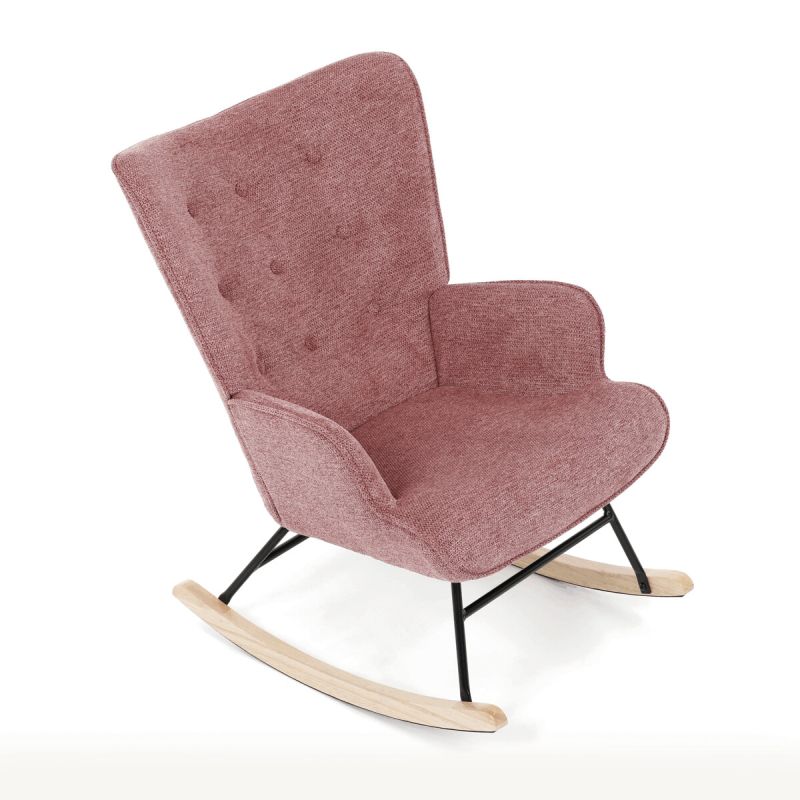Hojdacie kreslo, ružová látka, AK-373 PINK2