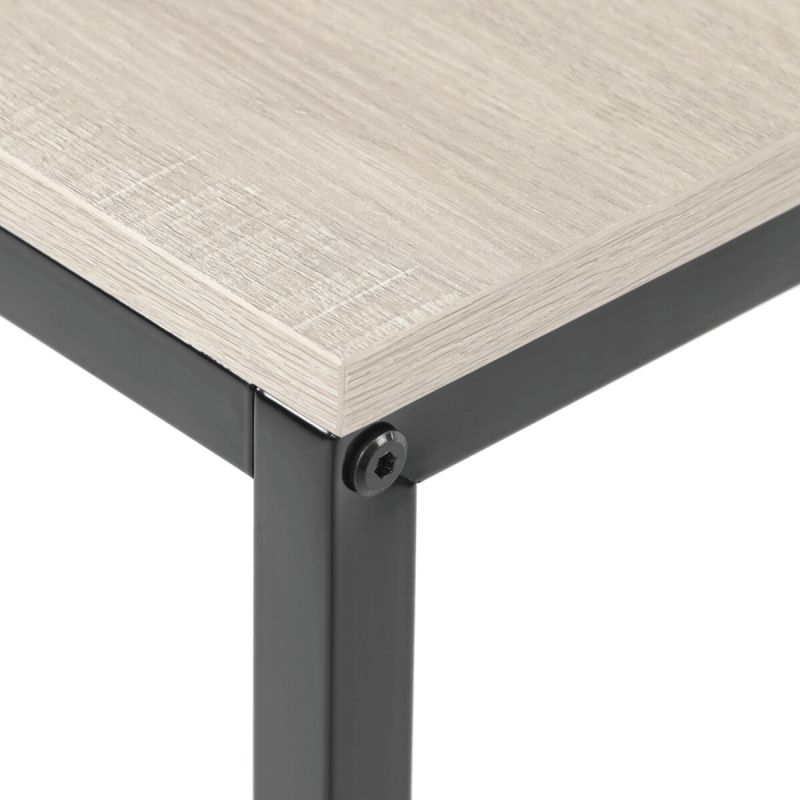 Pracovný stôl s regálom, 100x48cm, MDF, bielený dub, GD-512 WT