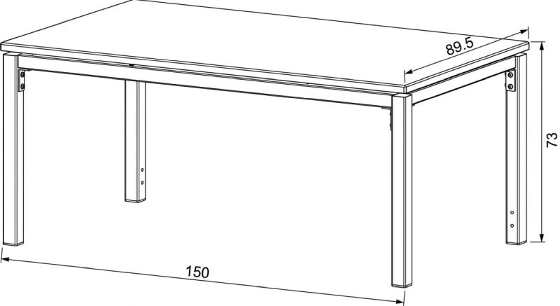 Záhradný stôl 150x89cm, kov, polywood, béžový, AZT-S1215 CRM