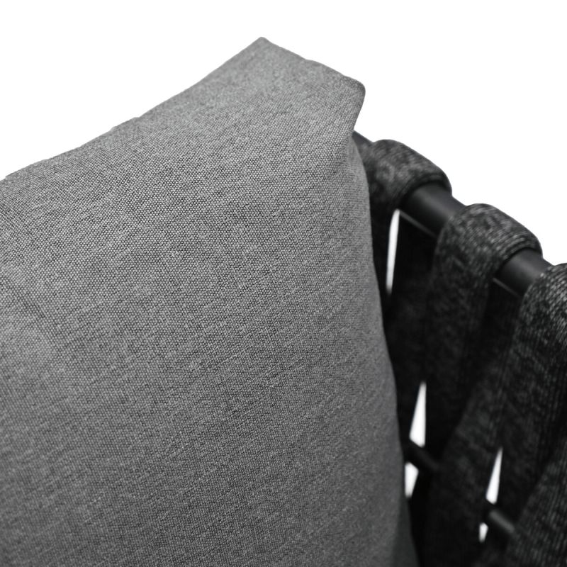 Záhradná zostava, kov, sivá látka, AZS-1604 GREY