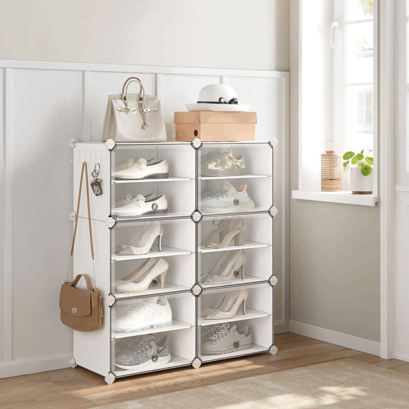 Botník, 83cm, plast, biely, ABO-E1033 WT