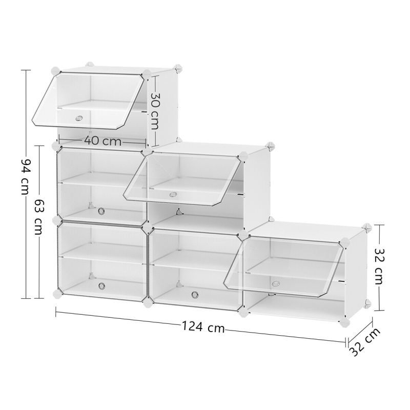 Botník, 83cm, plast, biely, ABO-E1033 WT