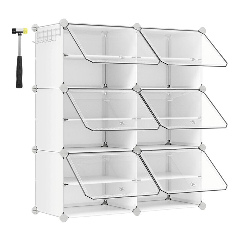 Botník, 83cm, plast, biely, ABO-E1033 WT