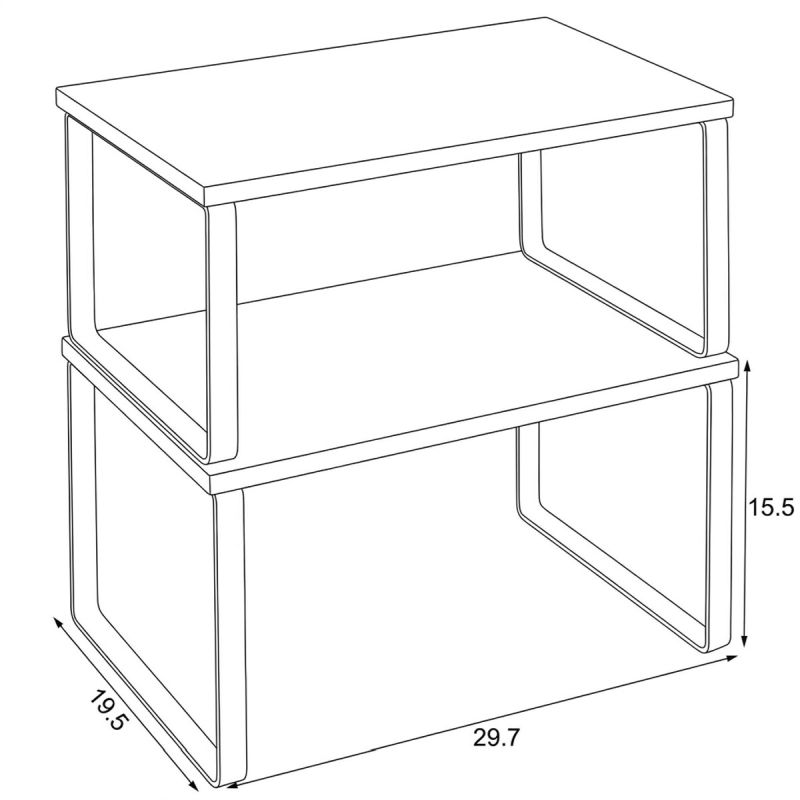 Set poličiek, 30cm, bambus, prírodná, AUK-E1002 BK