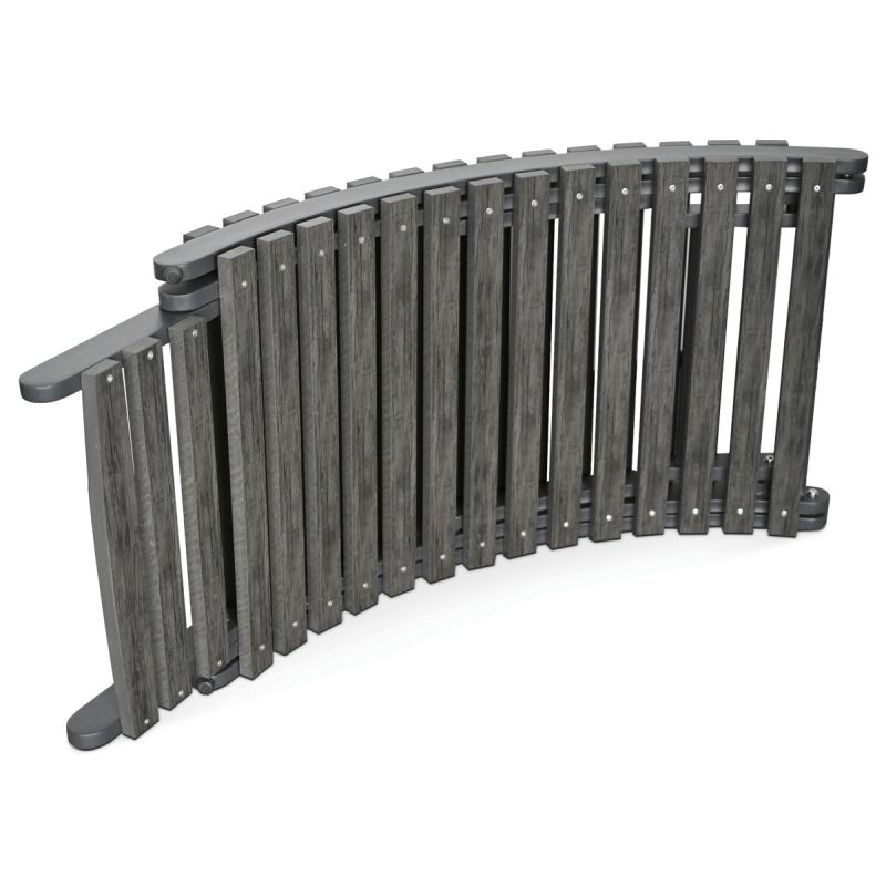 Záhradné lehátko, hliník, sivé, AZL-L1301 GREY