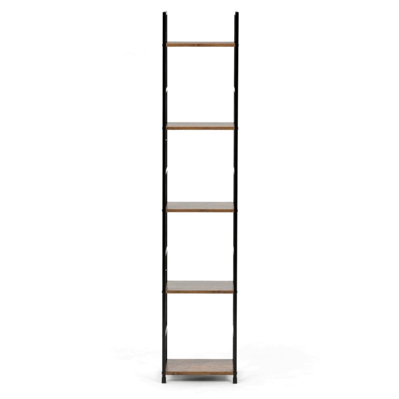 Regál, 29cm, kov, MDF, hnedý, GD-215 OLW