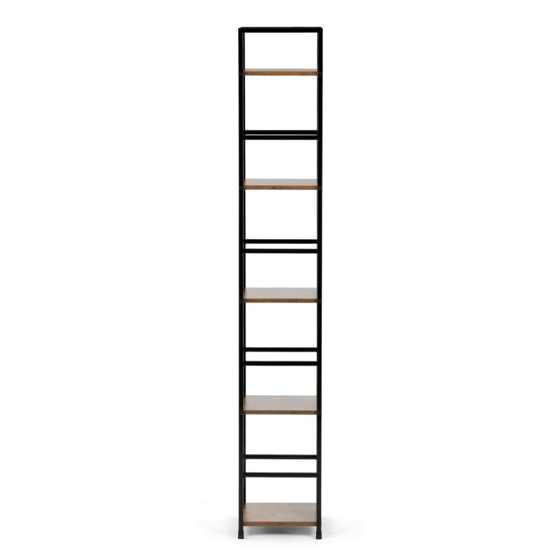 Regál, 29cm, kov, MDF, hnedý, GD-215 OLW
