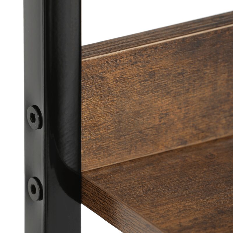 Regál, 60cm, kov, MDF, hnedý, GD-314 OLW