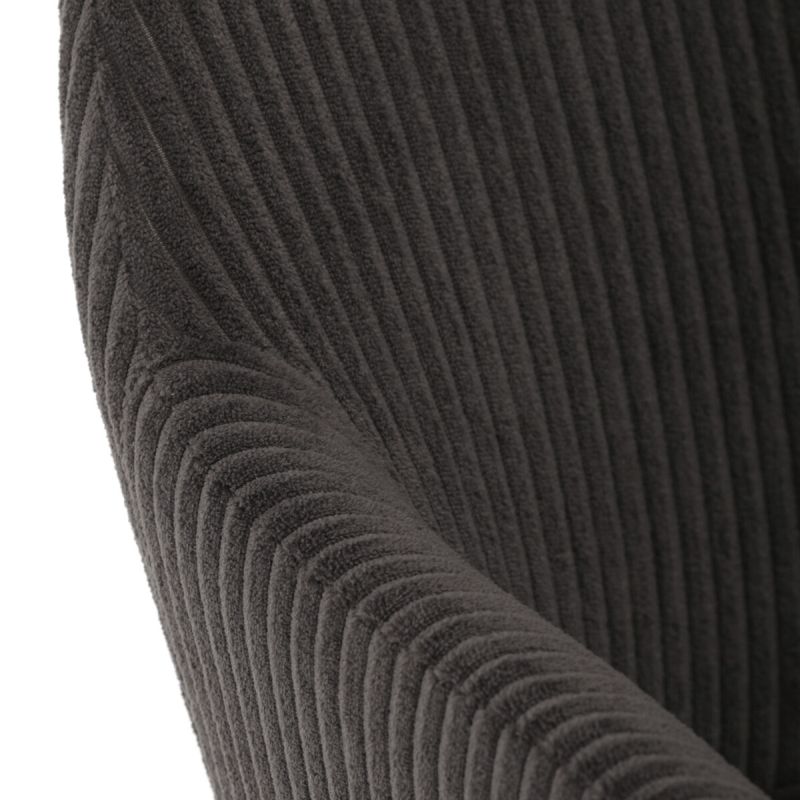 Jedálenská stolička, sivá, menčestrová látka, DCH-V4009 GREY6