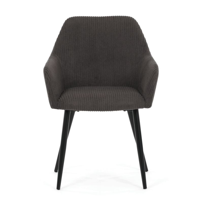 Jedálenská stolička, sivá, menčestrová látka, DCH-V4009 GREY6