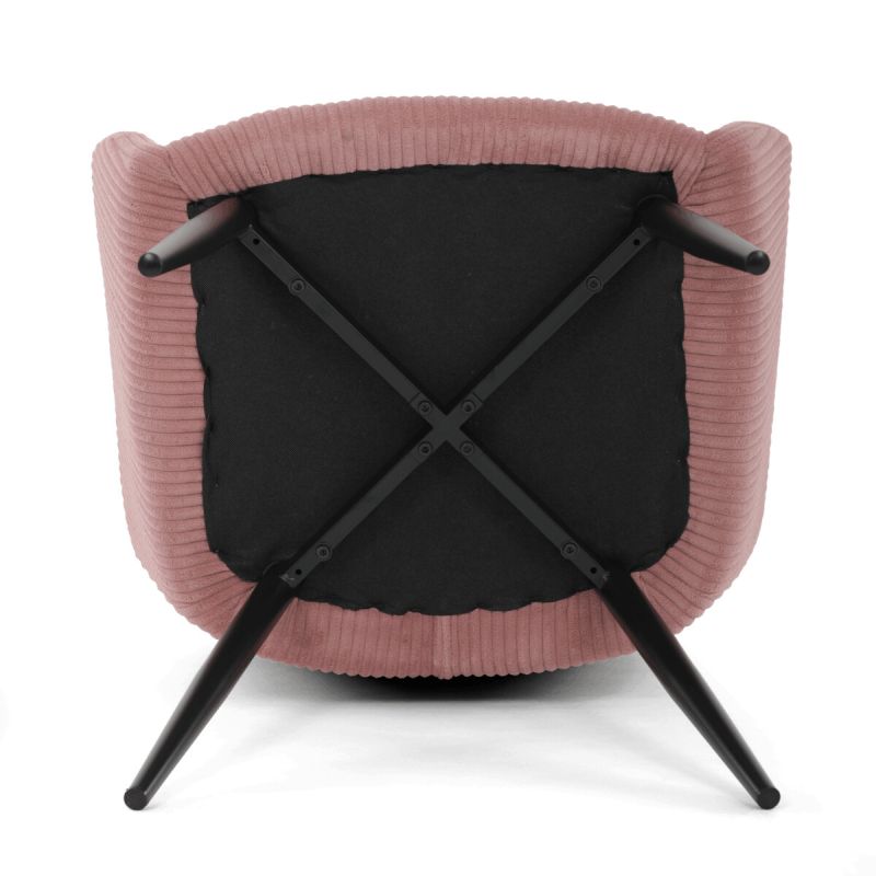 Jedálenská stolička, ružová, menčestrová látka, DCH-V4009 PINK6