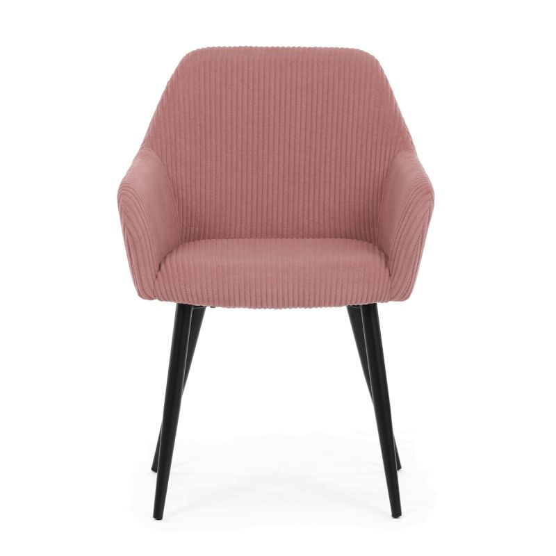 Jedálenská stolička, ružová, menčestrová látka, DCH-V4009 PINK6