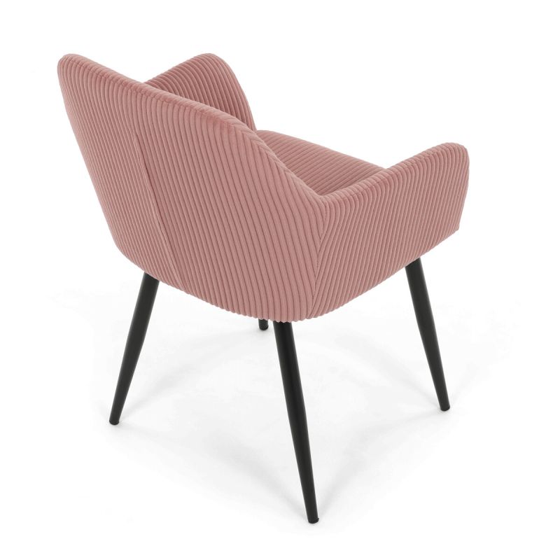 Jedálenská stolička, ružová, menčestrová látka, DCH-V4009 PINK6