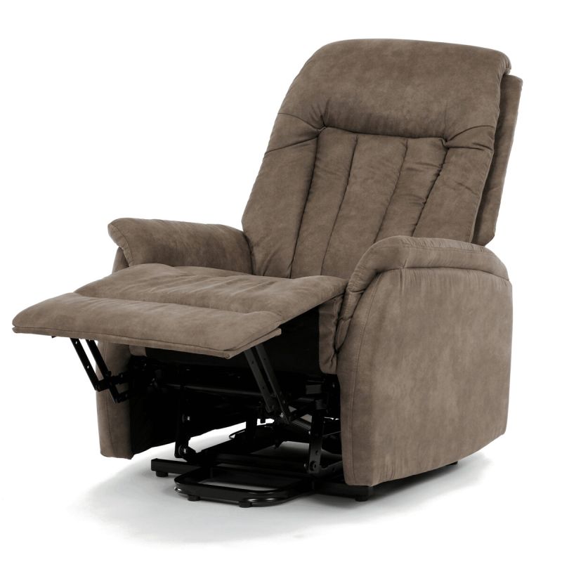 Polohovacie kreslo, elektrické, hnedá látka vintage, TV-Q8575 BR3