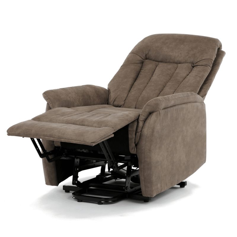 Polohovacie kreslo, elektrické, hnedá látka vintage, TV-Q8575 BR3