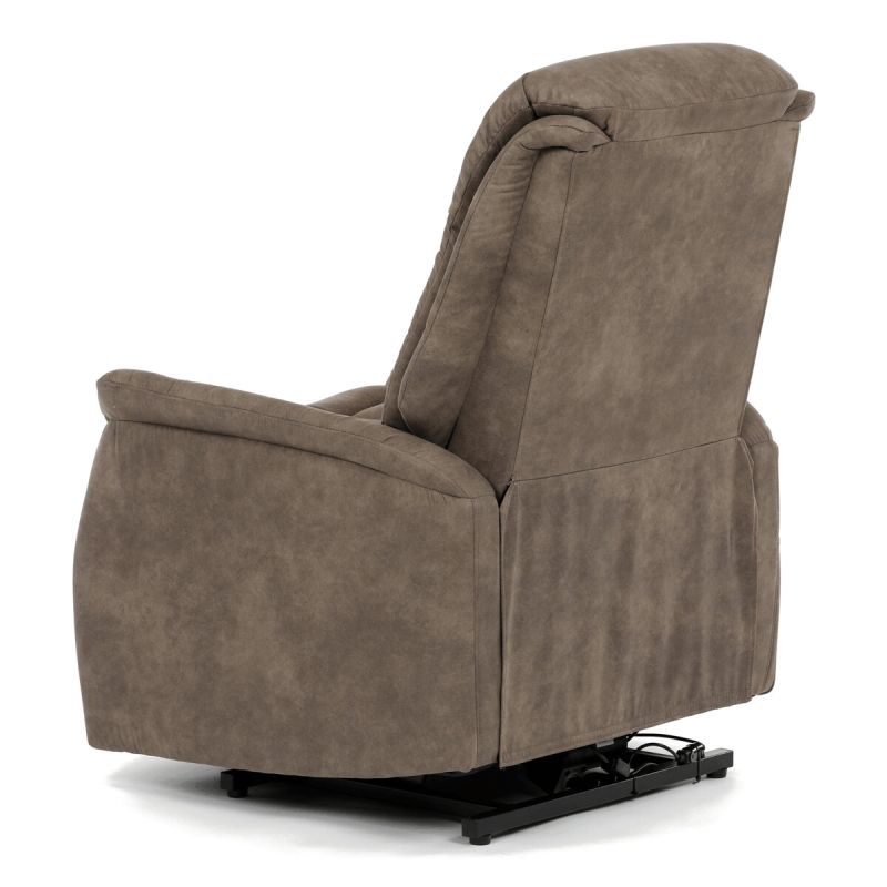 Polohovacie kreslo, elektrické, hnedá látka vintage, TV-Q8575 BR3