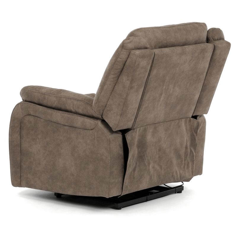 Polohovacie kreslo, elektrické, hnedá látka vintage, TV-Q8668 BR3