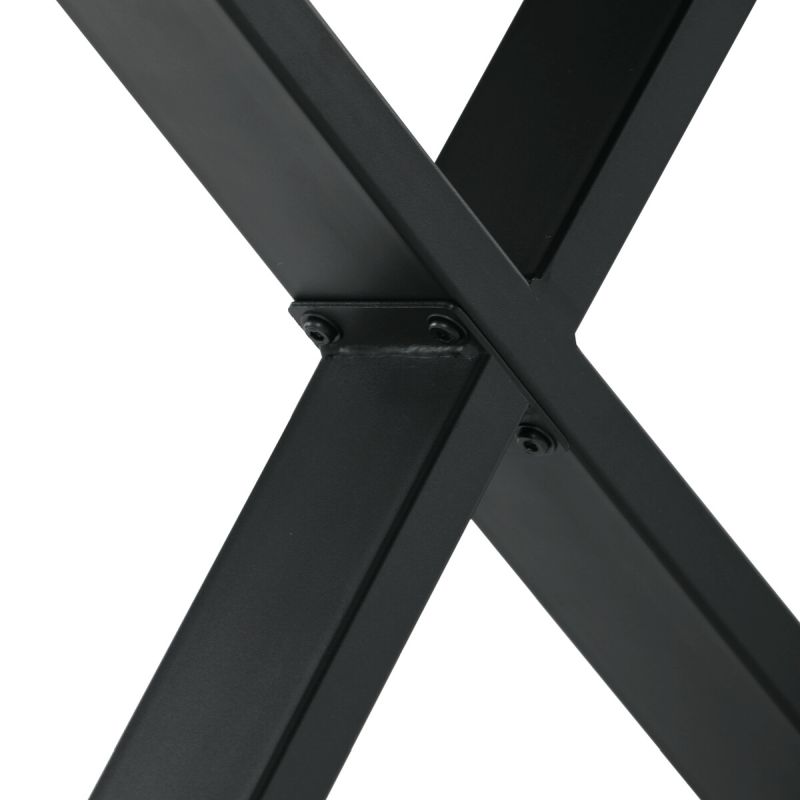 Jedálenský stôl 180x90cm, MDF old wood, kov čierny, HT-F4318 OLW