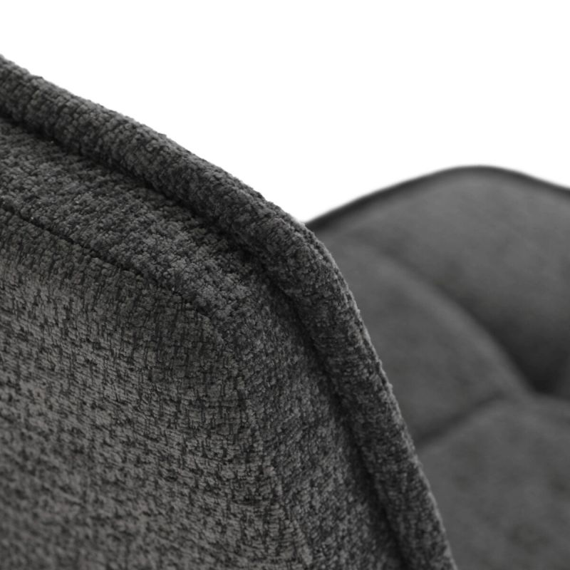 Jedálenská stolička, sivá, látka, CT-G2048 GREY2