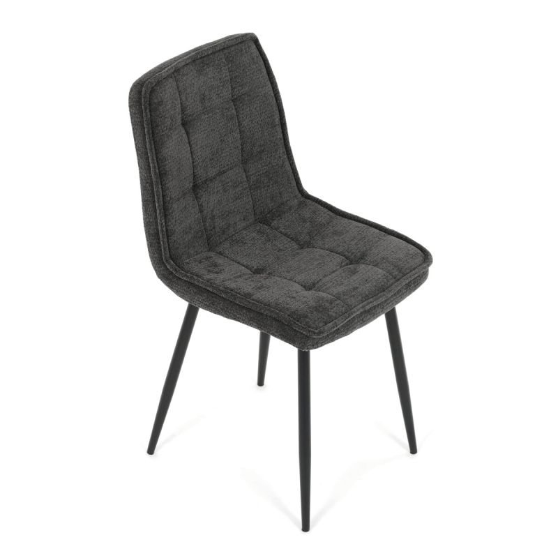 Jedálenská stolička, sivá, látka, CT-G2048 GREY2