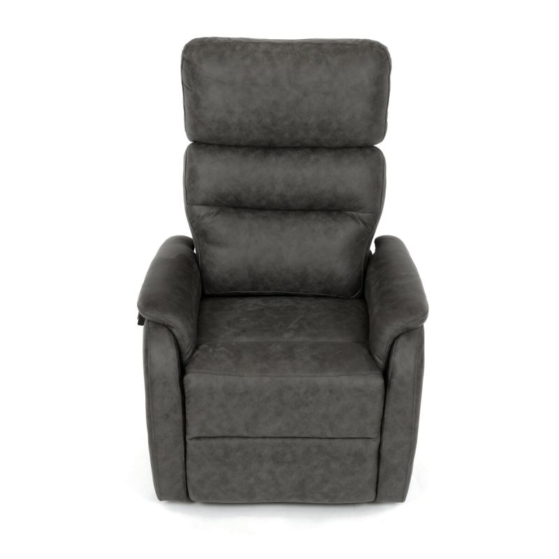 Polohovacie kreslo, elektrické, čierna látka vintage, 150kg, TV-L8904 BK3