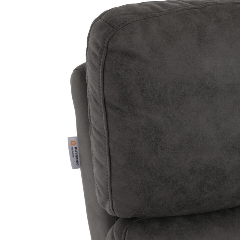 Polohovacie kreslo, elektrické, čierna látka vintage, 150kg, TV-L8904 BK3