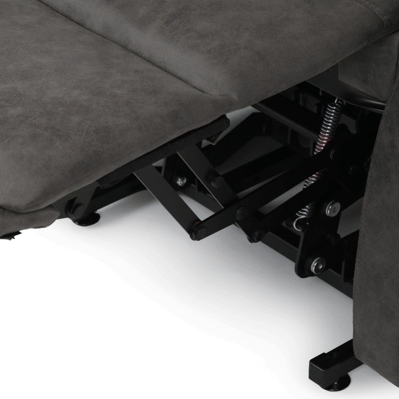 Polohovacie kreslo, elektrické, čierna látka vintage, 150kg, TV-L8904 BK3