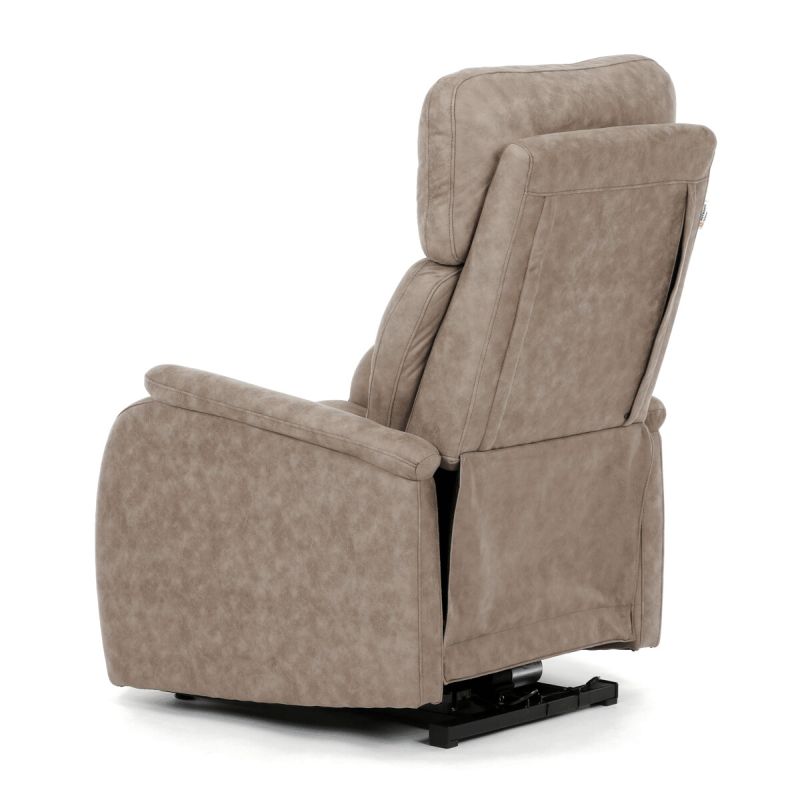 Polohovacie kreslo, elektrické, béžová látka vintage, 150kg, TV-L8904 LAN3
